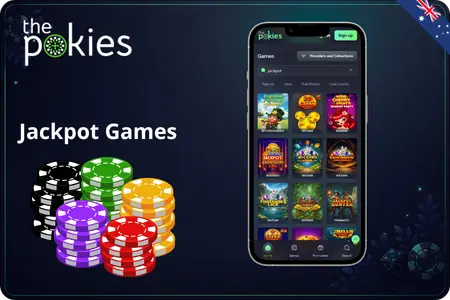 Thepokies 115 Net jackpot lobby shows